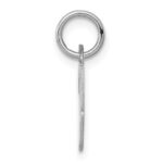 Sterling Silver Rhodium-plated Script Letter W Initial Charm - Image 2