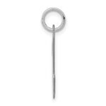 Sterling Silver Rhodium-plated Script Letter N Initial Charm - Image 2