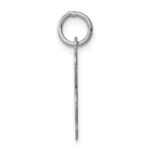 Sterling Silver Rhodium-plated Fancy Script Letter B Initial Charm - Image 2