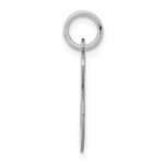 Sterling Silver Rhodium-plated Fancy Script Letter S Initial Charm - Image 2