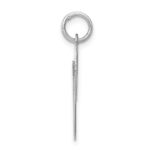 Sterling Silver Rhodium-plated Fancy Script Letter O Initial Charm - Image 2