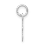 Sterling Silver Rhodium-plated Letter E Initial Charm - Image 2