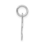 Sterling Silver Rhodium-plated Block Letter C Initial Charm - Image 2