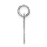 Sterling Silver Rhodium-plated Block Letter E Initial Charm - Image 2