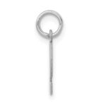 Sterling Silver Rhodium-plated Block Letter P Initial Charm - Image 2