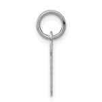 Sterling Silver Rhodium-plated Block Letter V Initial Charm - Image 2