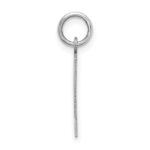 Sterling Silver Rhodium-plated Block Letter T Initial Charm - Image 2