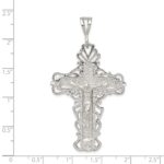Sterling Silver Diamond-Cut Crucifix Pendant - Image 3