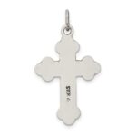 Sterling Silver Antiqued Budded Cross Pendant - Image 4