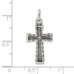 Sterling Silver Antiqued Cross Pendant - Image 3