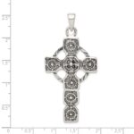 Sterling Silver Antiqued Celtic Cross Pendant - Image 3