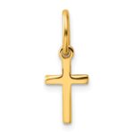 Sterling Silver Gold-tone Polished Small Cross Charm