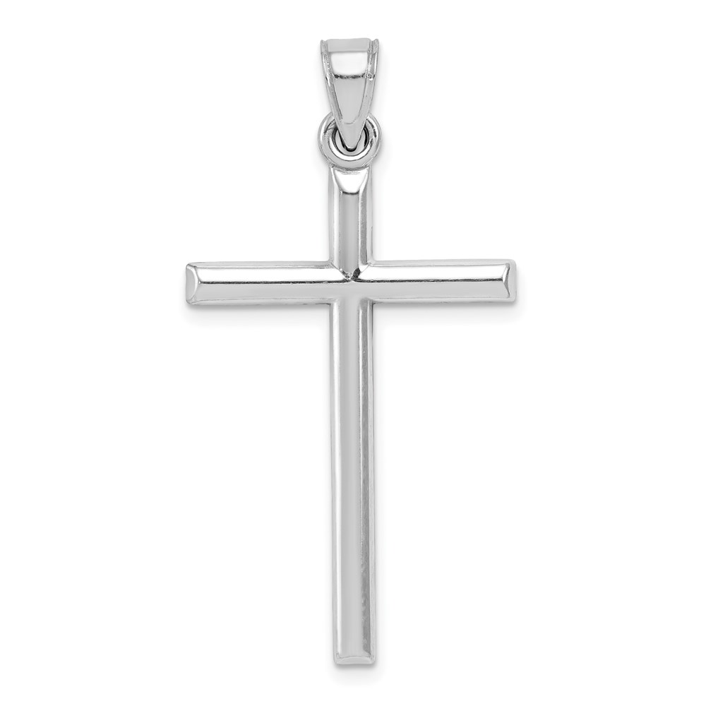 QC5392.jpg Sterling Silver Rhodium-plated Latin Cross Pendant - Image 1