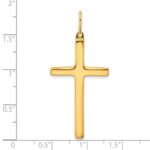 Sterling Silver Gold-tone Polished Cross Pendant - Image 4