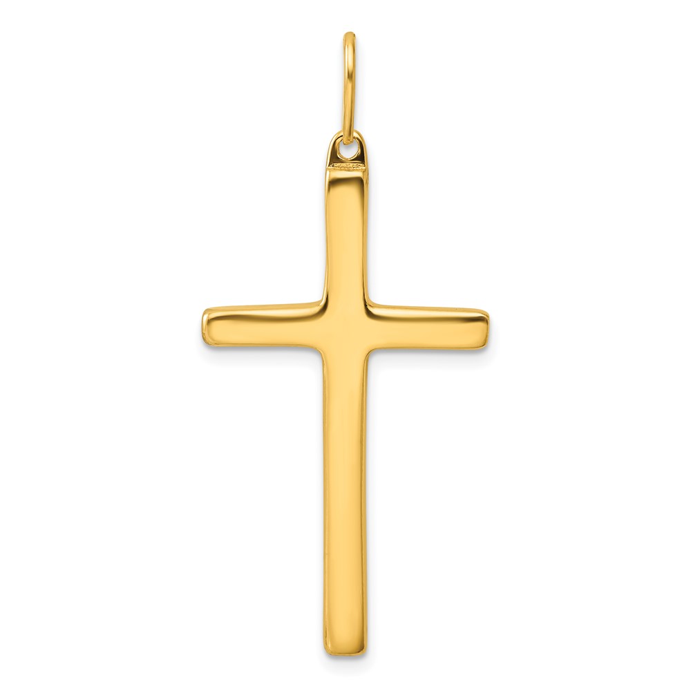 QC5400GP.jpg Sterling Silver Gold-tone Polished Cross Pendant - Image 1