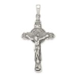 Sterling Silver Antiqued Iona Crucifix Pendant