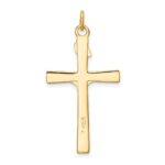 Sterling Silver Platinum-plated & 18k Gold-plated Crucifix Pendant - Image 3