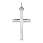 Sterling Silver Platinum-plated Crucifix Pendant - Image 3