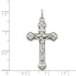 Sterling Silver Antiqued INRI Crucifix Pendant - Image 3
