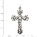 Sterling Silver Antiqued INRI Crucifix Pendant - Image 3