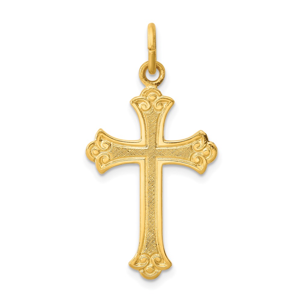 QC5464.jpg Sterling Silver & 24k Gold -plated Cross Pendant - Image 1