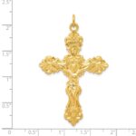 Sterling Silver & 24k Gold -plated INRI Crucifix Pendant - Image 3