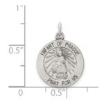 Sterling Silver Antiqued Infant of Prague Medal - Image 3