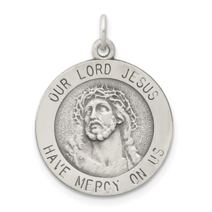 Sterling Silver Antiqued Ecce Homo Medal