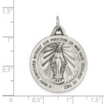 Sterling Silver Antiqued Miraculous Medal - Image 3