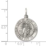 Sterling Silver Antiqued Our Lady of Mount Carmel Medal - Image 3