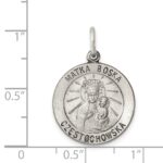 Sterling Silver Antiqued Matka Boska Medal - Image 3