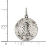 Sterling Silver Antiqued Our Lady of Loreto Medal - Image 3