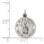 Sterling Silver Antiqued De La Providencia Medal - Image 3