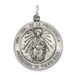 Sterling Silver Antiqued De La Providencia Medal