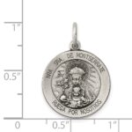 Sterling Silver Antiqued Lady Of Montserrate Medal - Image 3