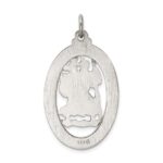 Sterling Silver Rhodium-plated Saint Christopher Medal - Image 4