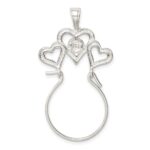 Sterling Silver Heart Charm Holder - Image 4