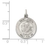 Sterling Silver Antiqued Saint Joseph Medal - Image 3