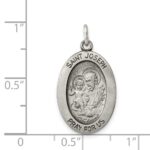 Sterling Silver Antiqued Saint Joseph Medal - Image 3