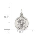 Sterling Silver Antiqued Saint Florian Medal - Image 3