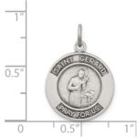 Sterling Silver Antiqued St. Gerard Medal Pendant - Image 3