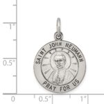 Sterling Silver Antiqued Saint John Neumann Medal - Image 3