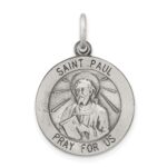 Sterling Silver Antiqued Saint Paul Medal
