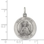 Sterling Silver Antiqued Saint Gabriel Medal - Image 3