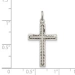 Sterling Silver Antiqued Cross Charm - Image 3
