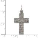 Sterling Silver Antiqued Cross Charm - Image 3
