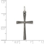 Sterling Silver Antiqued Cross Charm - Image 3