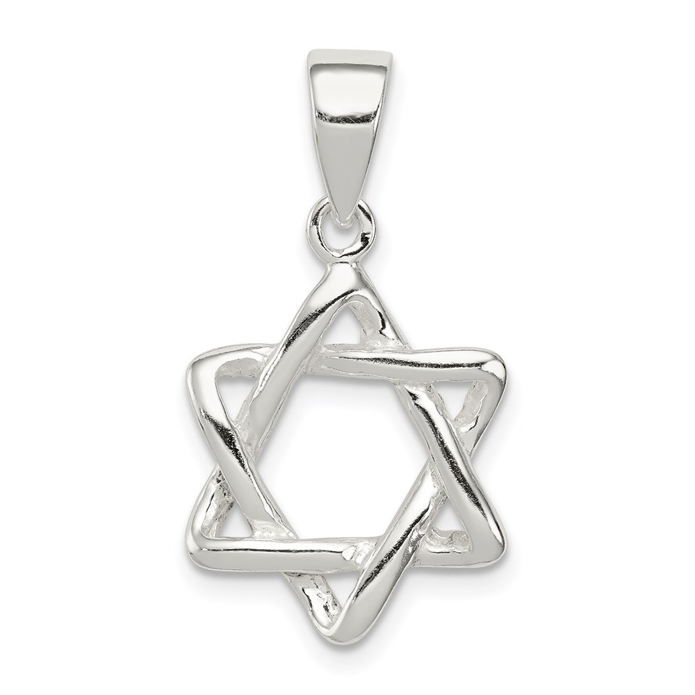 QC5946.jpg Sterling Silver 3-D Star of David Pendant - Image 1