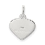 Sterling Silver Love Heart Charm - Image 4