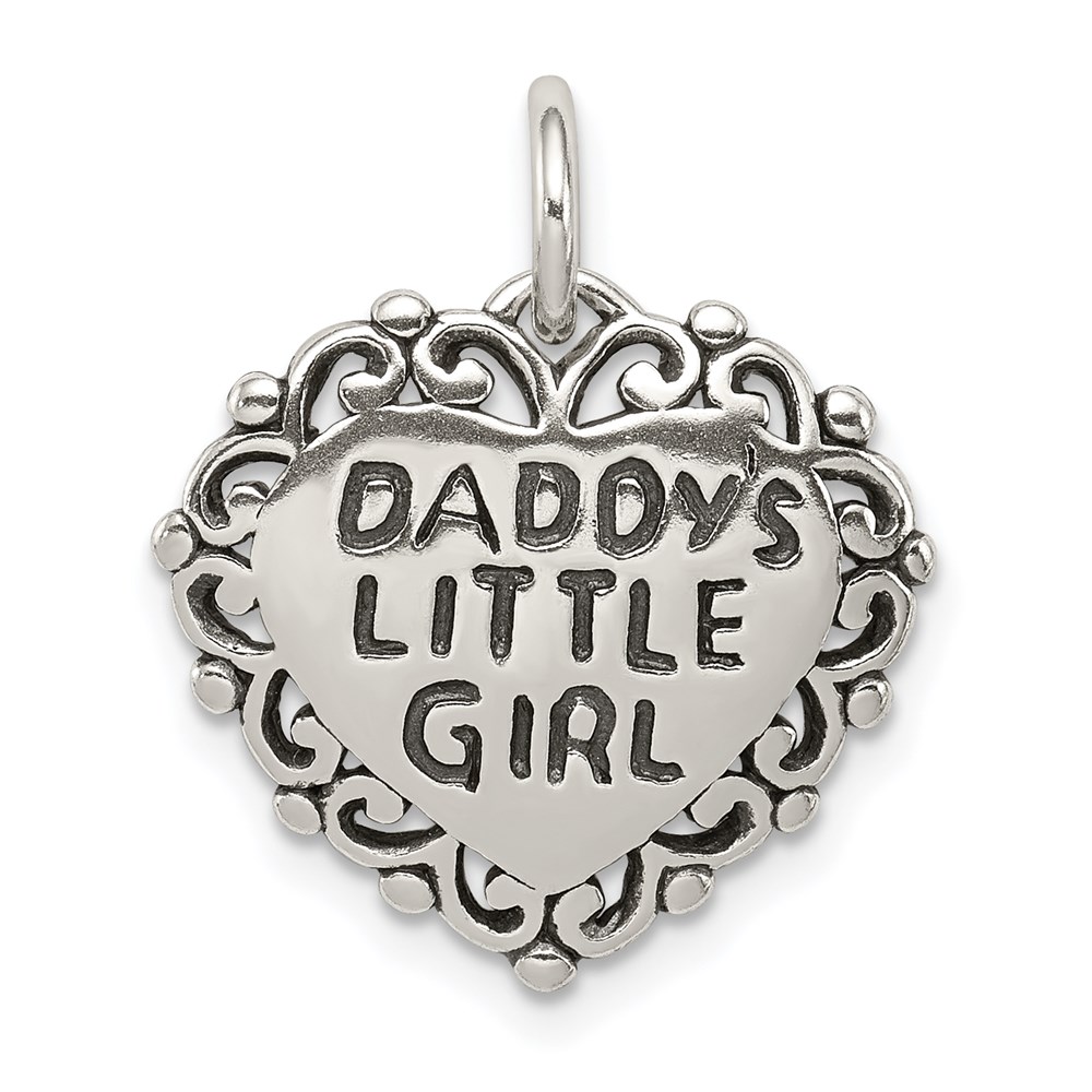 QC6015.jpg Sterling Silver Antiqued Daddy's Little Girl - Image 1